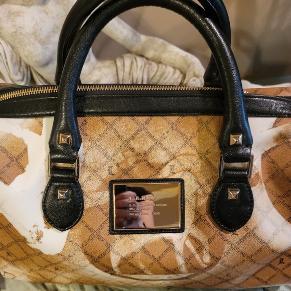 L.A.M.B. by Gwen Stefani Stencil  Satchel Luxury Designer Handbag NWOT #578 - Picture 3 of 16